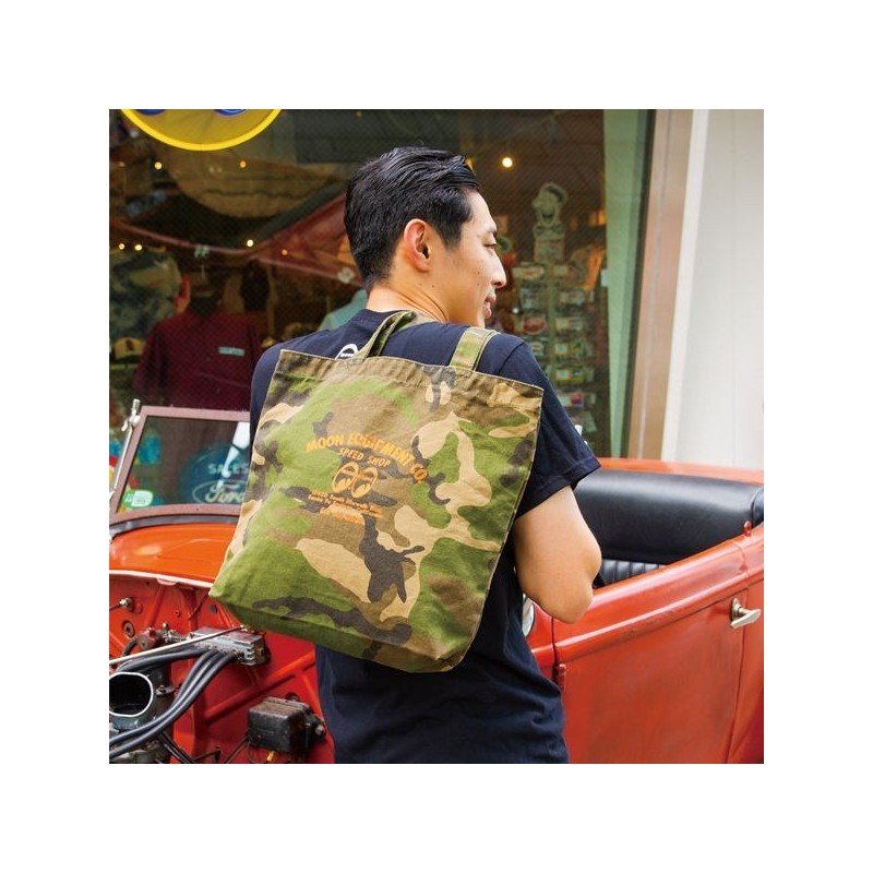 (G-BW-TB) MOONEYES Speed Shop Camouflage Tote Bag [MQF052GR]