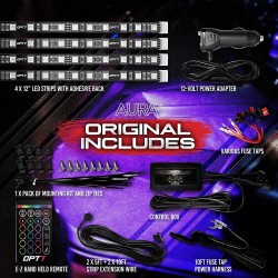 (CC-LRL) OPT7 Aura Interior Car Lights LED Strip Kit-16+ Single Row [‎‎Aura-IN-S]