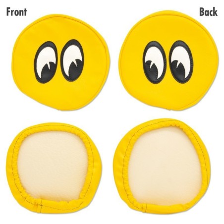 (CC-LLC) Yellow Headlight Covers with Mooneyes Eyeballs! (9”) [MP018]