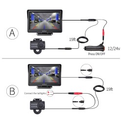 (CC-ELCA) Aokur 4.3inch HD 車牌掛式泊車鏡頭 [‎‎CP567]