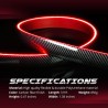 (CC-LLB) OPT7 Universal LED Spoiler Rear Spoiler Lip Kit (3.9ft), Carbon Fiber