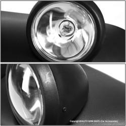 (CC-LSL) Auto Dynasty Roof Mounted Fog Light + Bulbs + Switch (Black / Frame Clear Lens) [AD-FL-ZTL-249-CH]