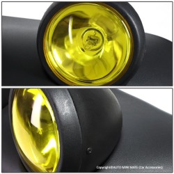 (CC-LSL) Auto Dynasty Roof Mounted Fog Light + Bulbs + Switch (Black Frame / Amber Lens) [D-FL-ZTL-249-AM]