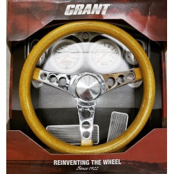 (CC-SW) Grant 8487 Gold 12.5" Metal Flake Chrome Spoke [‎8487]