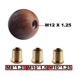 (CC-SS) DEWHEL Wooden Universal Manual Aluminum Shift Knob [‎DE-8471]