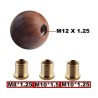 (CC-SS) DEWHEL Wooden Universal Manual Aluminum Shift Knob [‎DE-8471]