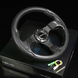 (CC-SW) NRG Innovations KO58003S 13” Carbon Fiber Racing Style Steering Wheel [KO58003S]