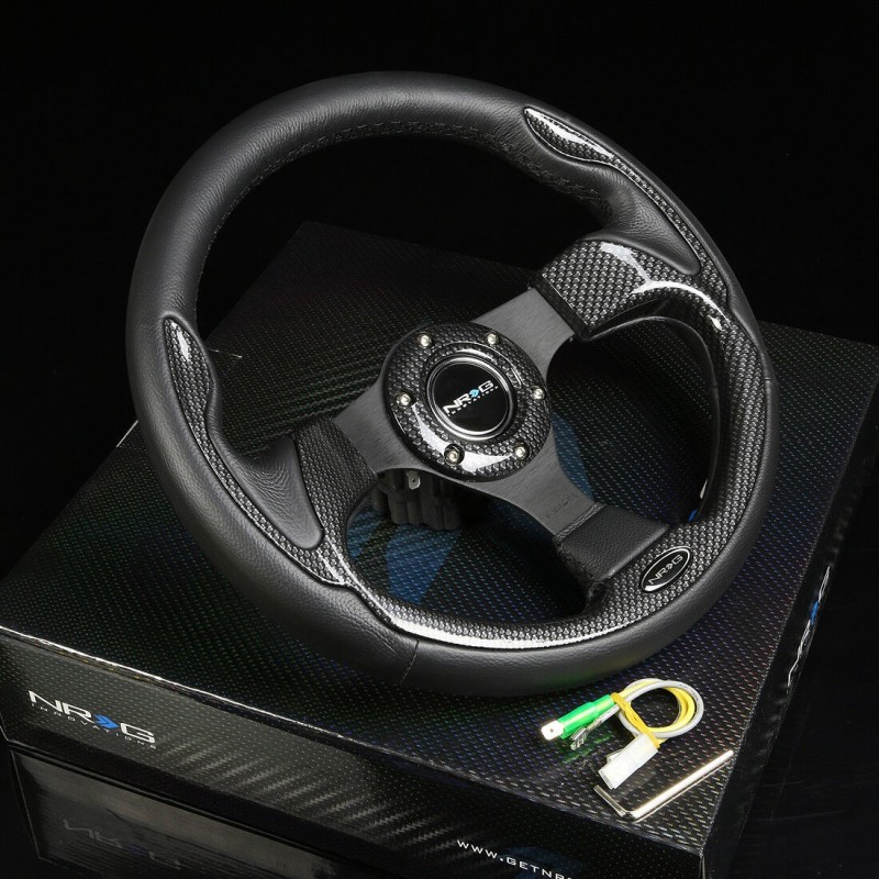 (CC-SW) NRG Innovations KO58003S 13” Carbon Fiber Racing Style Steering Wheel 碳纖軚盤 [KO58003S]