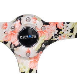 (CC-SW) NRG Innovations RST-036FL-R 13.5” Sakura Floral Reinforced Steering Wheel [RST-036FL-R]
