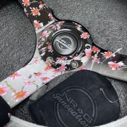 (CC-SW) NRG Innovations RST-036SAK-S 13.5” Sakura Floral Reinforced Steering Wheel [RST-036SAK-S]