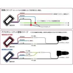 (CC-CSB) Valenti (ヴァレンティ) LED 安全帶轉燈裝飾 TOYOTA  [SBI-01]