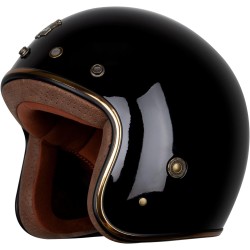 (MB-HM) ROYAL Vintage & Classic Style Helmet, Gloss Black [M20-GB]