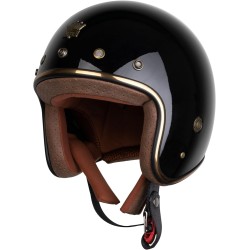 (MB-HM) ROYAL Vintage & Classic Style Helmet, Gloss Black [M20-GB]