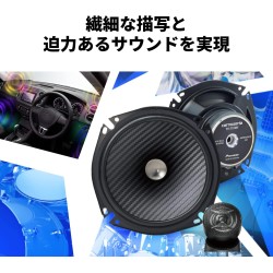 (C-AV-SP) Carrozzeria (Pioneer) 6.7” (17cm) Separate 2-Way, High Resolution Compatible Speakers [TS-F1740SII]