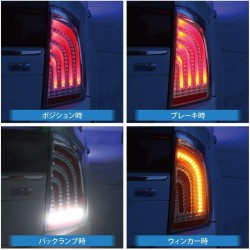 (CC-LTL) VALFEE TOYOTA PRIUS (30) LED Tail Lamp, Fiber Tube, Built-in High Fla Prevention Resistor [‎TAILT019FULL]