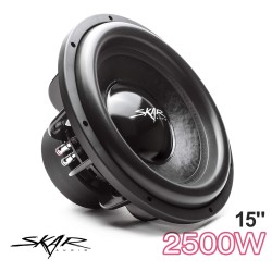 (C-AV-SW) Skar Audio EVL Series 15" 2500 Watt Max Power Dual 2 Ohm Car Subwoofer [‎EVL-15 D2]