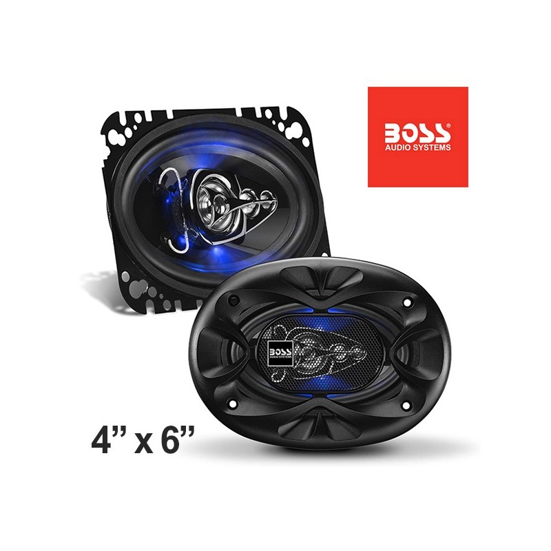 (C-AV-SP) BOSS Audio Systems LED Full Range 4” x 6” Car Stereo Speakers (Set of 2) [BE464]