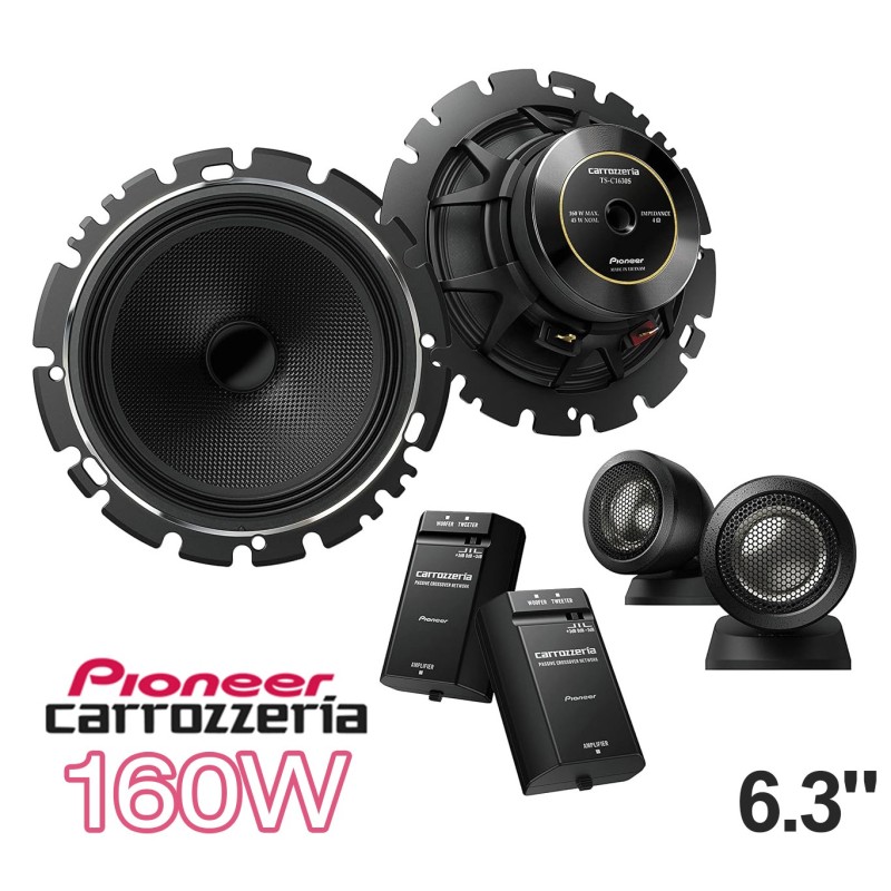 (C-AV-SP) Carrozzeria (Pioneer) 6.3" (16cm) Separate 2-Way, High Resolution Compatible 喇叭 [TS-C1630SII]