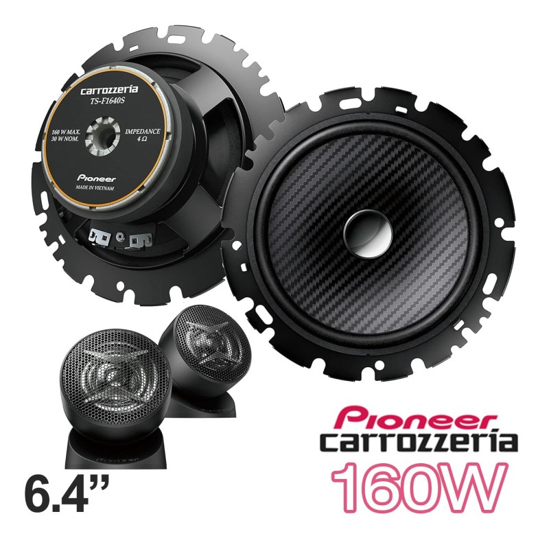 (C-AV-SP) Carrozzeria (Pioneer) 6.3” (16cm) Separate 2-Way, High Resolution Compatible 喇叭 [TS-F1640SII]