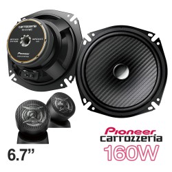 (C-AV-SP) Carrozzeria (Pioneer) 6.7” (17cm) Separate 2-Way, High Resolution Compatible Speakers [TS-F1740SII]