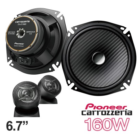 (C-AV-SP) Carrozzeria (Pioneer) 6.7” (17cm) Separate 2-Way, High Resolution Compatible 喇叭 [TS-F1740SII]