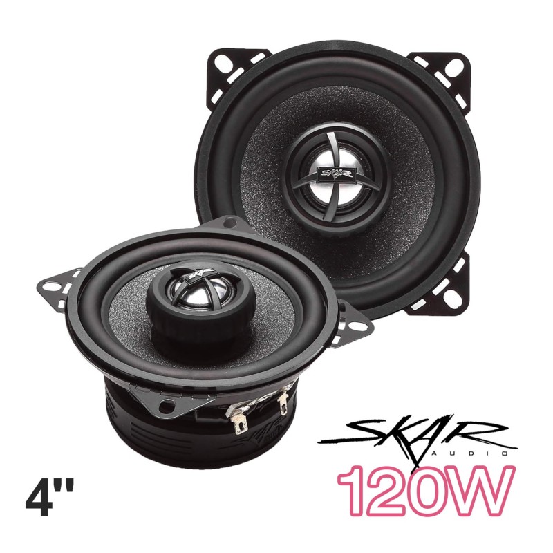 (C-AV-SP) Skar Audio RPX Series 4" 120 Watt Coaxial Car Speakers, Pair [RPX4]