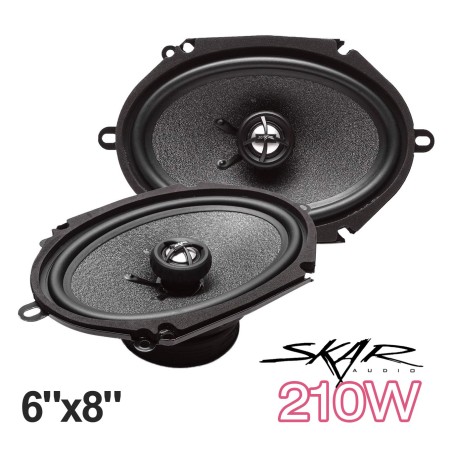 (C-AV-SP) Skar Audio RPX Series 6" x 8" 210 瓦同軸汽車喇叭, 對 [‎RPX68]