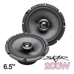 (C-AV-SP) Skar Audio TX Series 6.5" 200 Watt 2 Way Elite Coaxial Car Speakers, Pair [TX65]