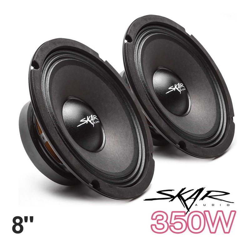 (C-AV-SP) Skar Audio FSX Series 8" 350 瓦 4 Ohm 專業音響中音喇叭, 對 [FSX8-4]