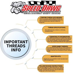 (CC-SSO) Speed Dawg Standard Thread Shift Knob Adapter Kit with 6 Sizes [SK500STD-6A]