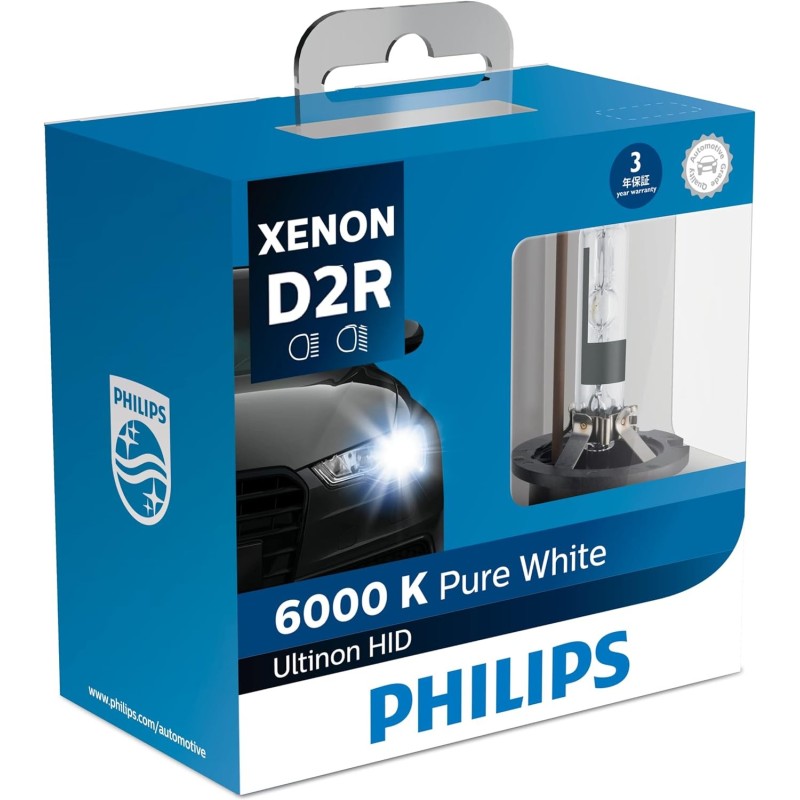 (CC-LB) Philips (フィリップス) Bulb & Light HID Headlight D2R D2C 6000K 85V 35W [‎85126WXX2]