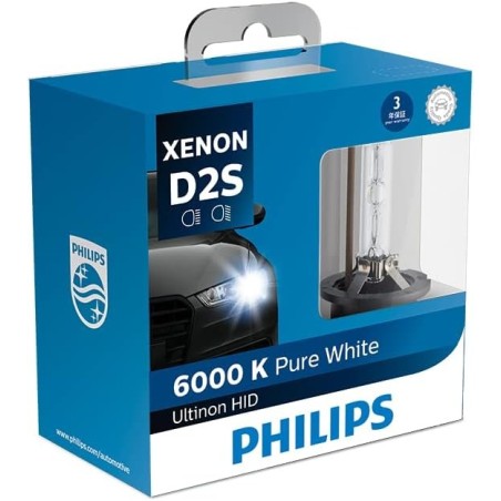 (CC-LB) Philips (フィリップス) HID 頭燈燈泡 Headlight D2S 6000K 85V 35W [‎‎85122WXX2]