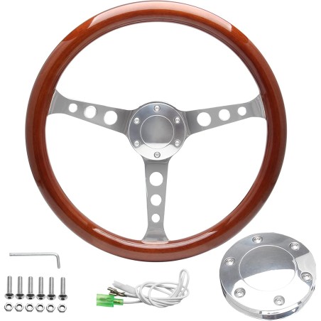 (CC-SW) SOMUSEN 15" Wood Grain Steering Wheel 軚盤 [W-120]