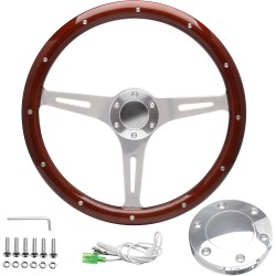 (CC-SW) SOMUSEN 15" Wood Grain Steering Wheel 軚盤 [‎W-131]