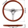 (CC-SW) SOMUSEN 15" Wood Grain Steering Wheel 軚盤 [‎‎W-140]