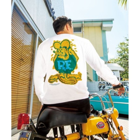 (G-AP-SW) Rat Fink Contrast Color Long Sleeve T-Shirt [RILF132]