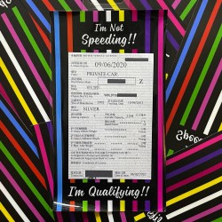 (CC-VLS) I’m Speeding!! I’m Qualifying!! Vehicle License Sticker [LS-005]