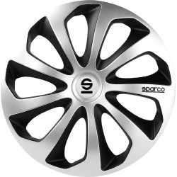 (CC-WRWC) Sparco Sicilia 13”-16” Wheel Covers [SPC1573SVBK]
