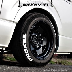 (CC-WRWH) ZERO (ゼロハウス) TOYOTA 豐田 HIACE (200) CRAZY T-1 車輪 - Tetchin Iron, 黑色 [T-1-BK]