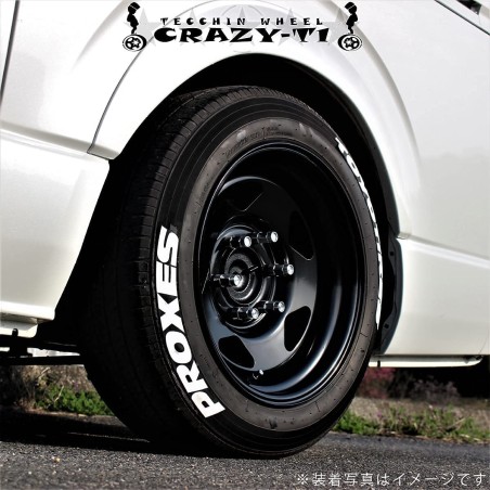 (CC-WRWH) ZERO (ゼロハウス) TOYOTA 豐田 HIACE (200) CRAZY T-1 車輪 - Tetchin Iron, 黑色 [T-1-BK]