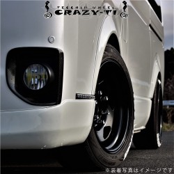 (CC-WRWH) ZERO (ゼロハウス) TOYOTA 豐田 HIACE (200) CRAZY T-1 車輪 - Tetchin Iron, 黑色 [T-1-BK]