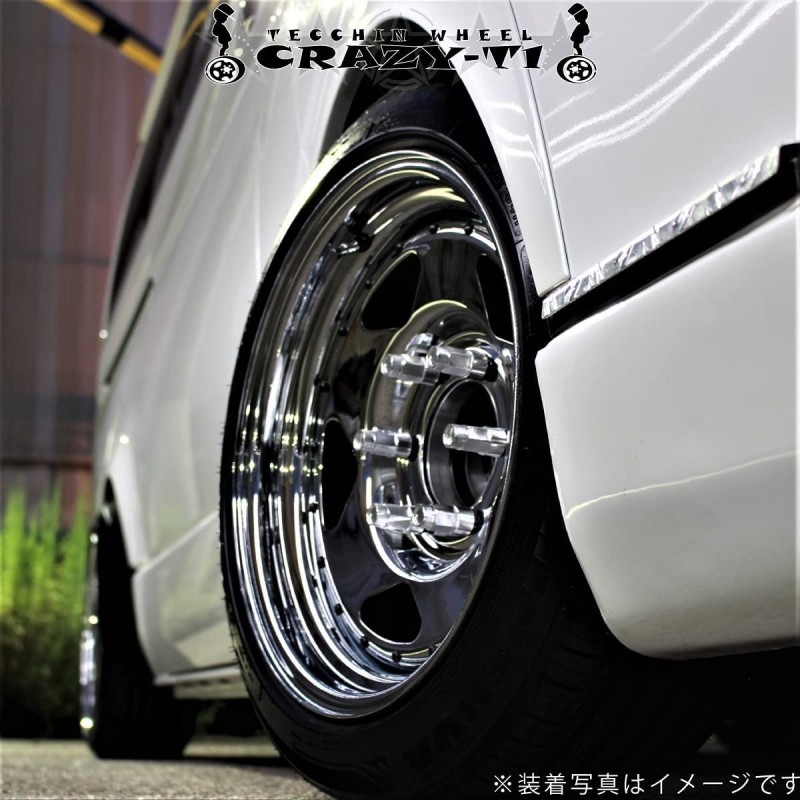 (CC-WRWH) ZERO (ゼロハウス) TOYOTA 豐田 HIACE (200) CRAZY T-1 車輪 - Tetchin Iron, 電鍍 [T-1-CH]