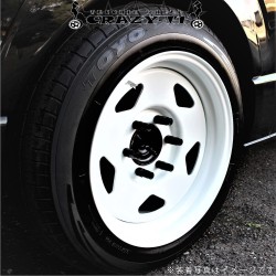 (CC-WRWH) ZERO (ゼロハウス) TOYOTA HIACE (200) CRAZY T-1 Wheels - Tetchin Iron, White [T-1-WH]