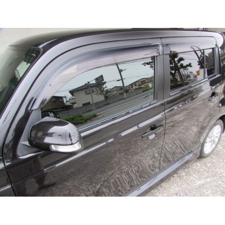 (C-BDTE) BRIGHTZ (ブライツ) TOYOTA bB (QNC20, QNC21, QNC25) Ultra Mirror Stainless Steel Black Plated Window Molding, 4pcs [4873]