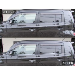 (C-BDTE) BRIGHTZ (ブライツ) TOYOTA bB (QNC20, QNC21, QNC25) Ultra Mirror Stainless Steel Black Plated Window Molding, 4pcs [4873]