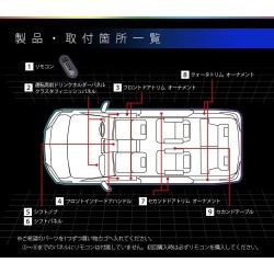 (CC-LRL) ‎AVEST (アベスト) TOYOTA 豐田 ALPHARD VELLFIRE (30) ‎LED Sky View Round Table 後座桌 [AVAMAL30-ST2]