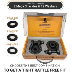 (CC-TH) Gear America Mega Shackles, Black [552BK]