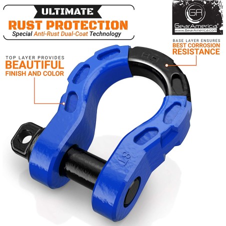 (CC-TH) Gear America Mega Shackles, Blue [552BL]