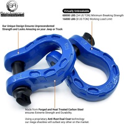 (CC-TH) Gear America Mega Shackles, Blue [552BL]