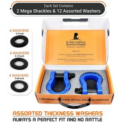 (CC-TH) Gear America Mega Shackles, Blue [552BL]